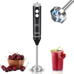 Inalsa Stainless Steel Electric Hand Blender with 450W Powerful DC Motor|Variable & Turbo Speed|Super Silent|Ultra Sharp SS Blade & Detachable Stem|Chop-Robot Inox 450 SS