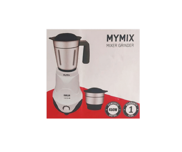 Inalsa Mixer Grinder Mymix 2 Jar 450W | 2 Jar |3 Speed |1.2L