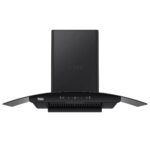 Inalsa Cooker Hood Curvv 90Bkmac | Chimney |Size : 90 cm I Air Flow: 1350m'/hr Metal Oil Collector Thermal Auto Clean Filterless Technology Black Powder Coated Finish Motion Sensor with Touch Control 3 Speed Control with Digital Display
