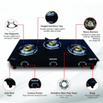 INALSA COOK TOP 3 BURNER AGNI BK