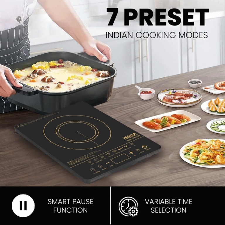 Inalsa Induction Cooker Dura Cook 2100W | 5 Preset Indian Cooking Modes