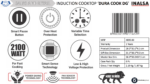 Inalsa Induction Cooker Dura Cook Dg 2100W |7 Preset Indian Menu (i.e. Pressure Cook, Saute, Water/Curry, Heat Milk, Dosa/Chapati, Stir Fry, Idly)" - Image 3