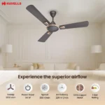 Havells QuickAir Ceiling Fan 1200mm / 1400mm | 100% Copper Motor | 1 Star Rated | ISI Certified Ceiling Fan - Image 3