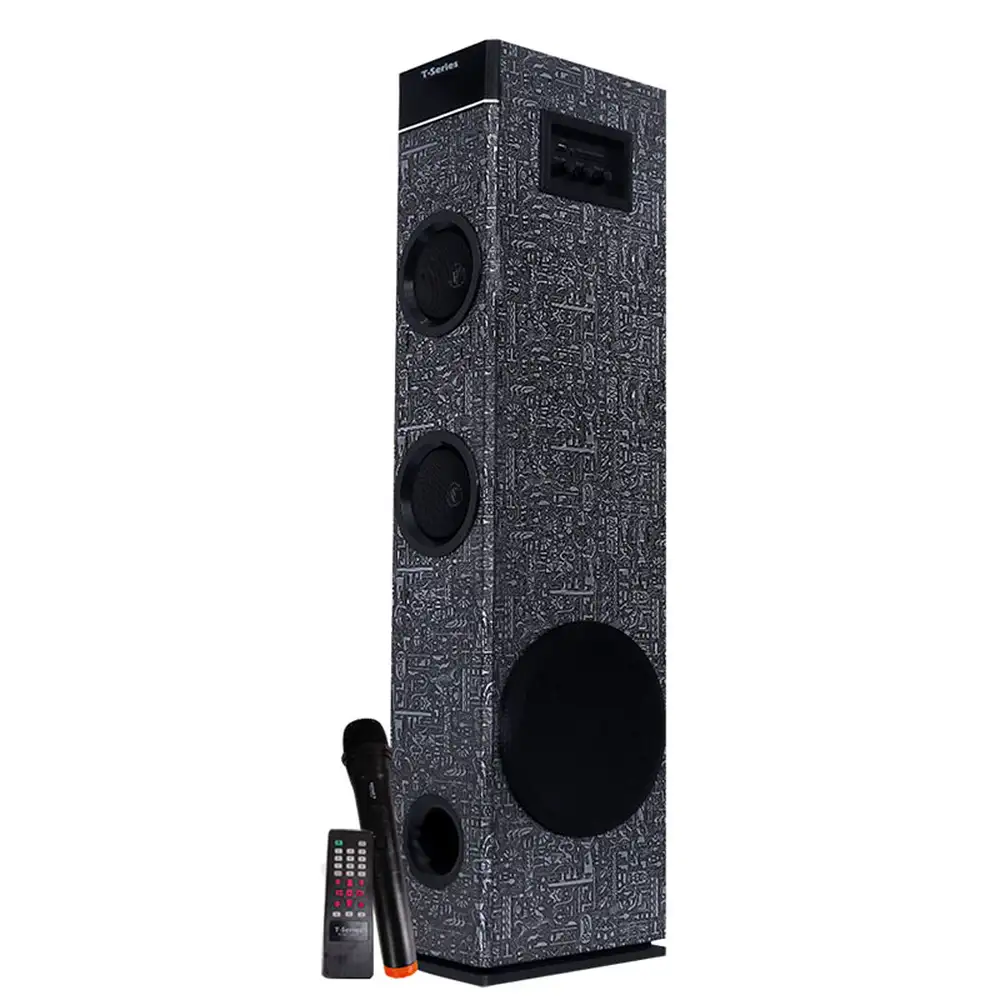 SKU602 (T-Series BLAST 5500X 70W Bluetooth Tower Speaker Front View) 70W Party Speaker with LED Display and FM Radio